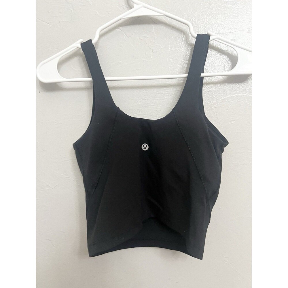 Lululemon Align Tank *Nulu Size 4 Black With Cups Top